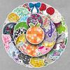 50 Disco Ball Stickers - Cartoon Light, Cool Graffiti, Waterproof Decor for Notebooks & Thermos Cups.