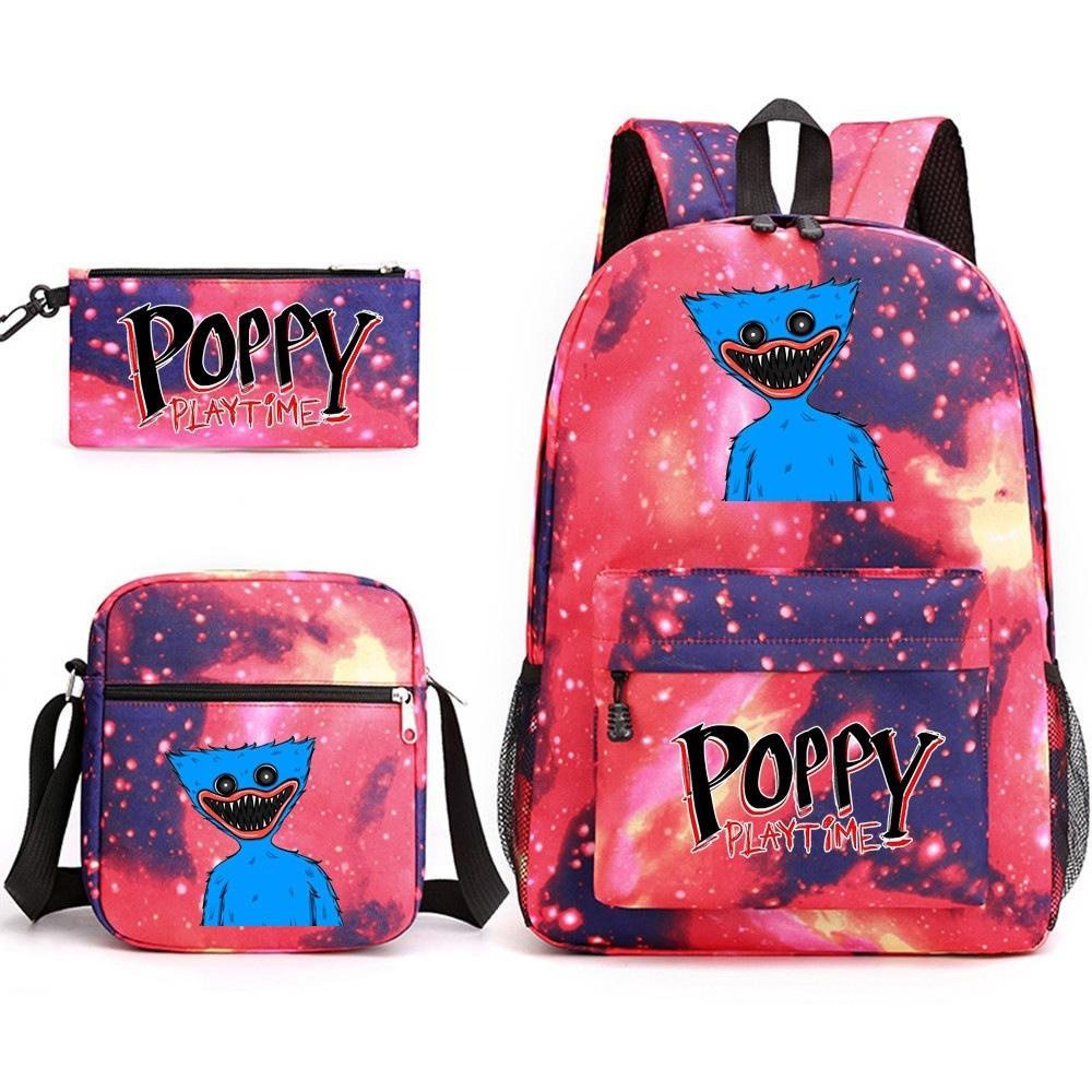 3-delige Schoolrugzakset voor Studenten Grote Capaciteit Oxford Stof Schooltas met Schouderband en Etui 3 piece set