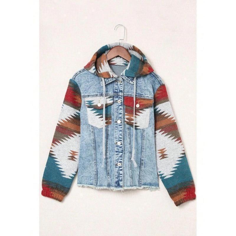Women's Western Denim Hooded Jacket