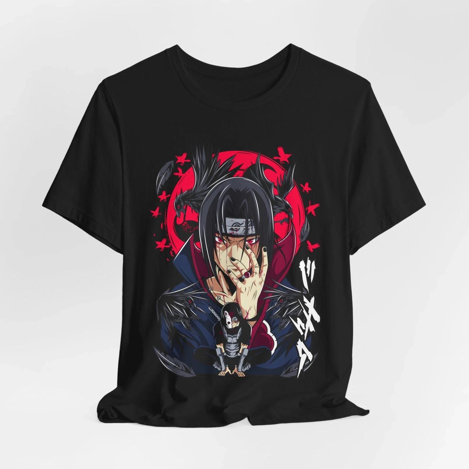 Anime Graphic Tee, Itachii Uchiha Shirt, Unisex Jersey Tee, Short Sleeve Top S