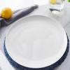 LISM 14-inch Pure White Ceramic Moonlight Plate