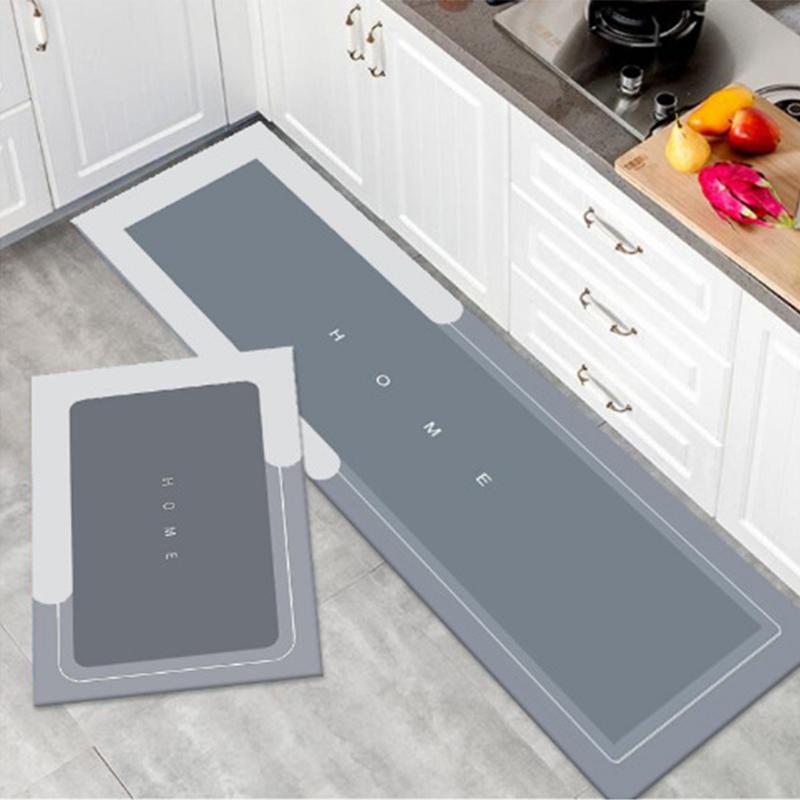 Super Absorbent Kitchen Mat Diatom Mud Pad Bathroom Pad Anti-Slip Carpet Mats Wipeable Wash Long Strip Carpet