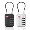 Anti-theft 4 Digit Combination Lock Zinc Alloy Wire Rope Padlock Customs Password Lock  for Travel