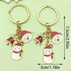 Exquisite Christmas Keychain: Santa, Reindeer, Gift Box, and Bell Ornaments Pendant