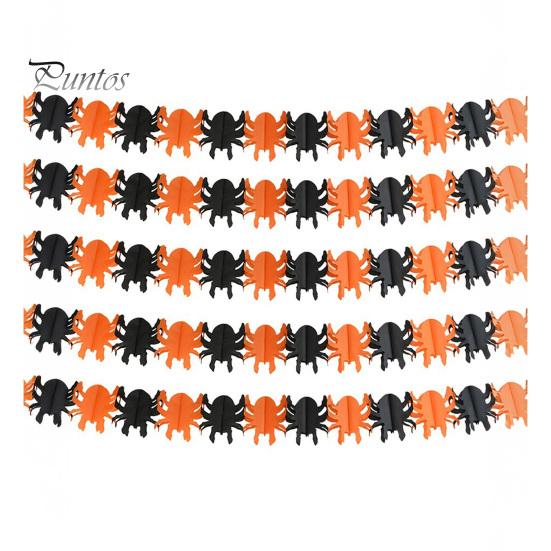 High-quality Halloween Banner 5 Pcs 10FT Banner, Spooky Spider Bat Skull Ghost Festive Celebration Pumpkin Hanging Bunting Garland for Party,