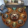 Cartoon Print Round Area Rug,Carpet Rug for Living Room Bedroom Sofa Playroom Decor,Non-slip Floor Mat