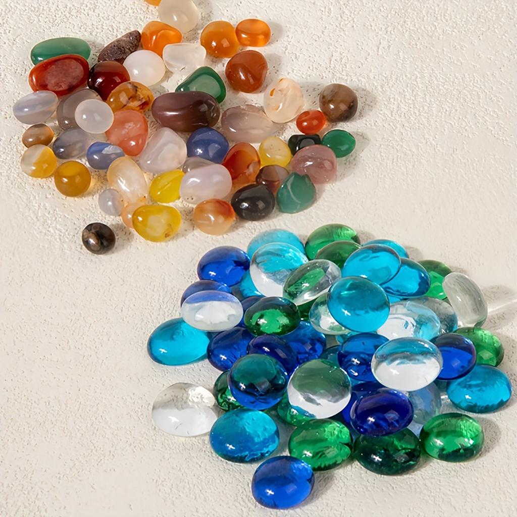 Board Game Set,Folding Wooden Board And MultiColored Glass Stones, Portable Traavel Board Game Gemstone Chess, Wooden Puzzle Toy