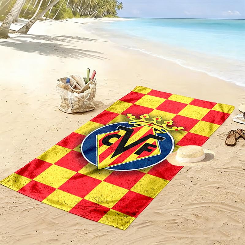 Villarreal Print Beach Towel, Large Soft Quick Dry Towel for Beach Camping Swimming