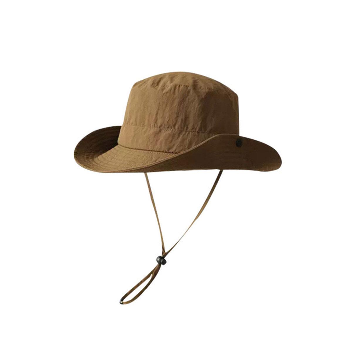 

Летняя уличная пляжная шляпа для мужчин и женщин, модная быстросохнущая рыболовная шляпа, солнцезащитная кепка для путешествий, рыболовная кепка коричневый