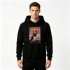 Men's Hip Hop Rapper Portrait Print Pullover Hoodie Casual Long Sleeve Sweatshirt for Daily Wear