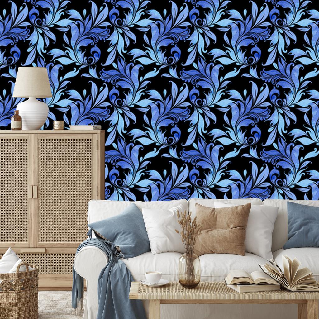 Ornamental Leaves Wallpaper for Living Room and Bedroom 50x1000