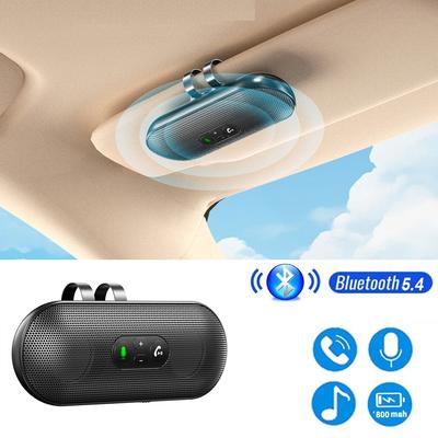 Bluetooth 5.4 Handsfree Car Kit Sun Visor Speaker Music Player 6W Speakerphone Wireless Music Receiver With Voice Assistant
