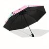 Love Sweet My Melody Automatic Open/CloseUmbrella-CuteUmbrella with Cute Design, Portable 3-Fold Compact Umbrella for Men & Women, Valentine's Day Mot