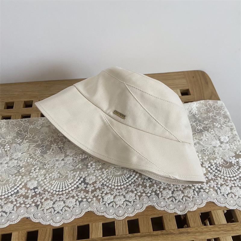Outdoor Simple Bucket Hat Women Autumn and Winter Retro Face Small Bucket Hat Versatile Big Head Circumference Hat