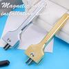 Leather Punch Tool Easy to Use Adjustable Fork Punch DIY Leather Tool Magnetic Buckle Installation Tool