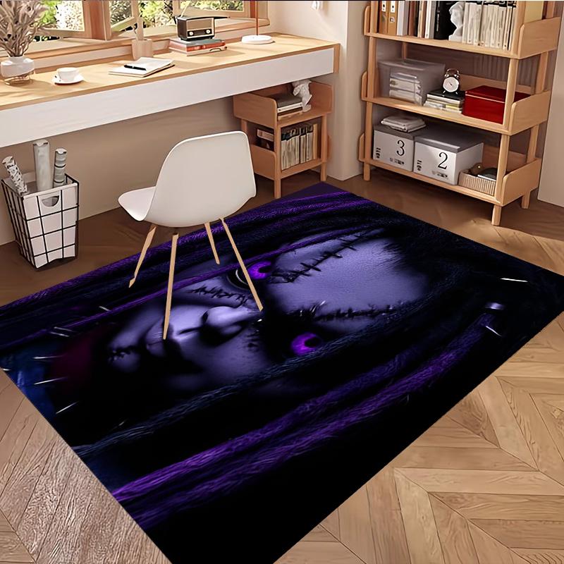 Bride of Chucky Print Rug, Washable Floor Carpet, For Entryway Dorm Laundry Room Office Study, Home Decor Birthday Christmas Gift