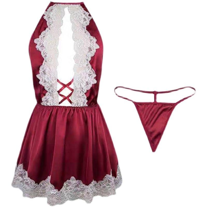 

Amazon European and American Backless Pajamas Oversize Women s Clothing Red FM(Suggested 40.00 kg-60.00 kg)