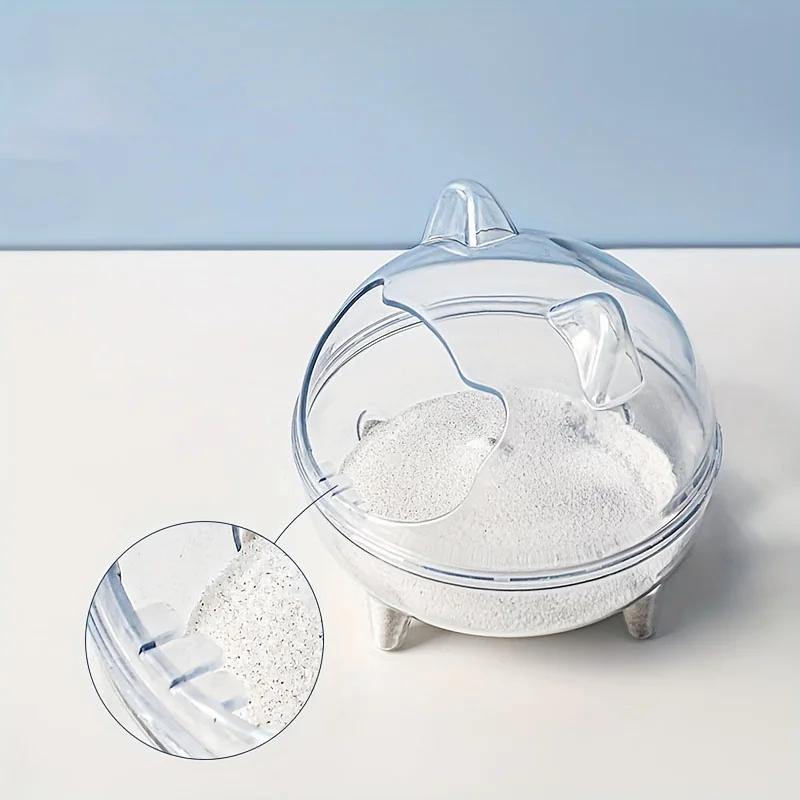 Hamster Sand Bath Small Animal Toilet Bathroom Large Space Transparent Shower Room Hamster Sand Bath Container Cage Accessories