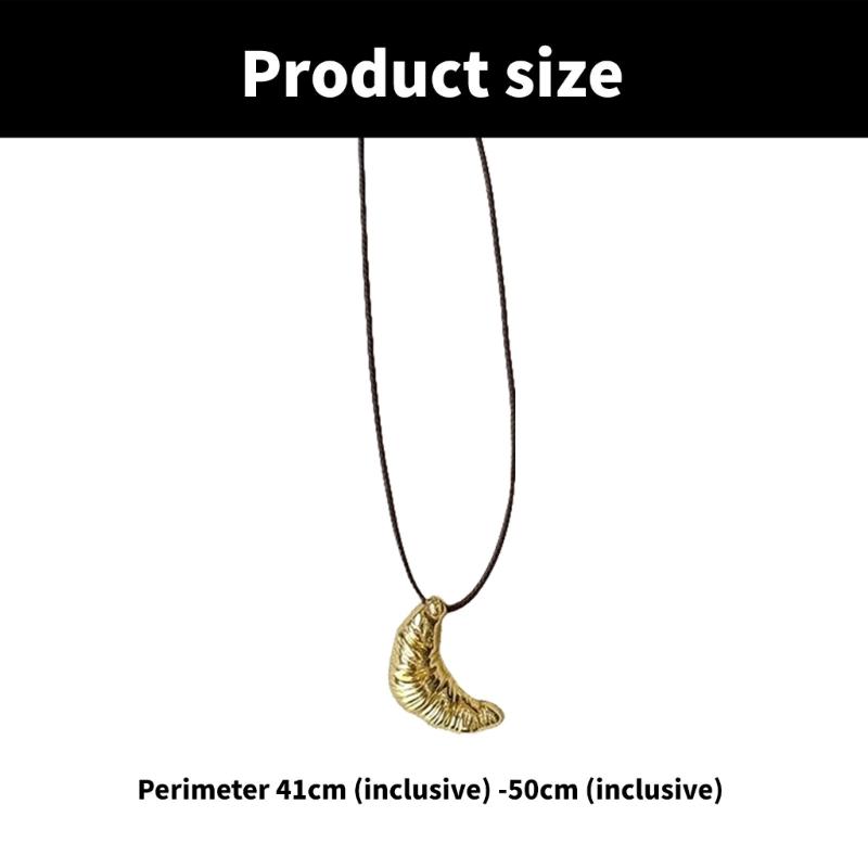 Unique Designs Cow Horn Pendant Adjustable Sturdy Black Rope Chain Necklace Jewelry Accessory for Stylish Women