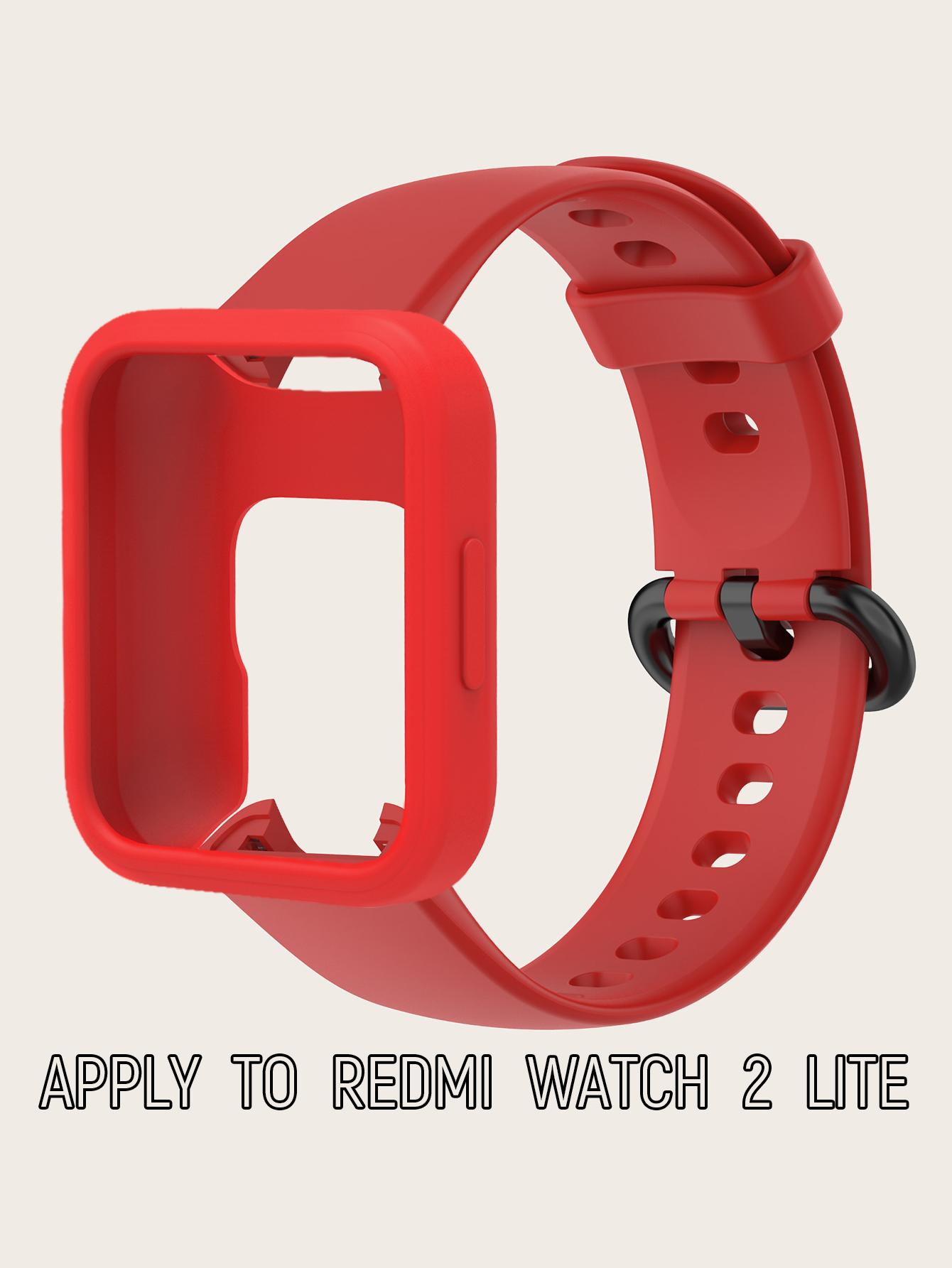 

Силиконовый ремешок для часов для Xiaomi Redmi Watch 2 Lite, ремешок для умных часов, браслет Mi Watch2 Lite + защитный чехол, защитная крышка CHINA&Redmi Watch 2 Lite красный