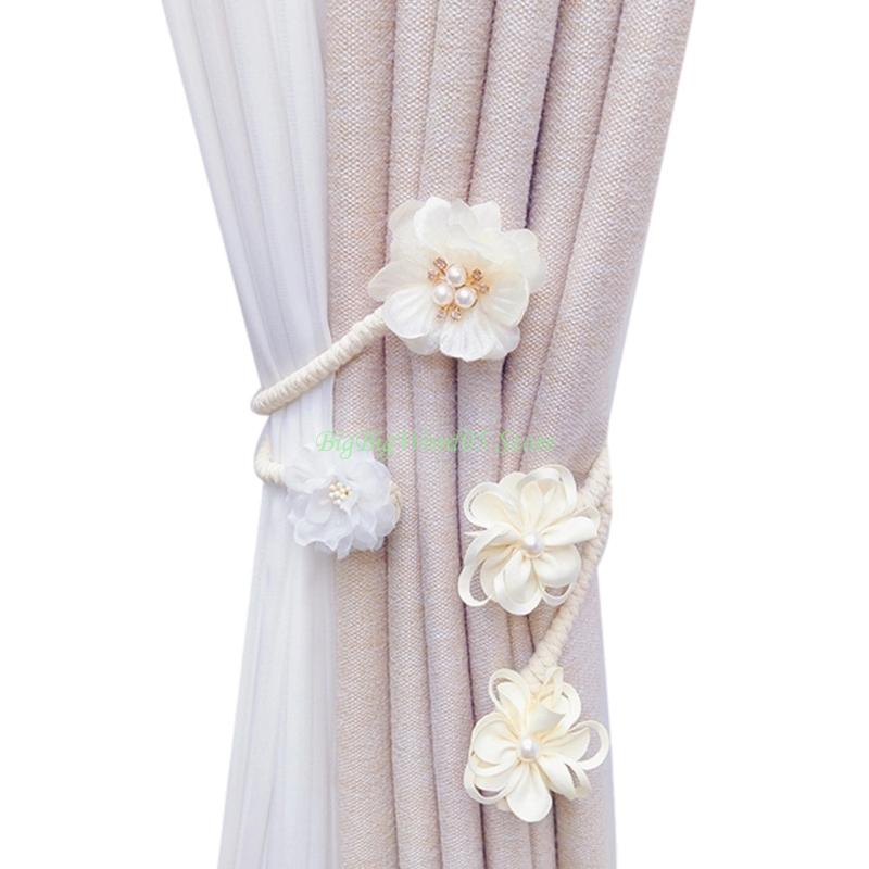 24TE Artificial Flower Curtain Clip Flexible Window Drapery Holdback for Living Room