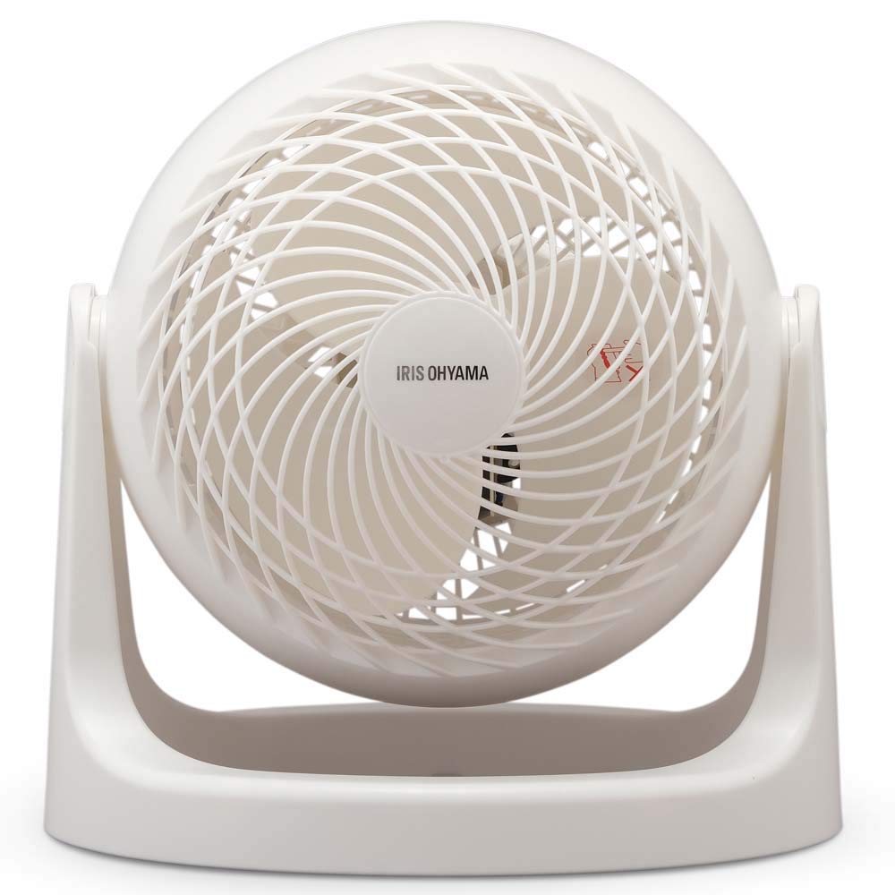 Iris Ohyama Circulator Quiet 14 Tatami Macaron Matte Design Fixed Swing Powerful Air Blower Compact White PCF-MKM18N-W