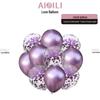 Metallic Sequin Balloon Set for Birthdays, Valentine's Day, and Weddings