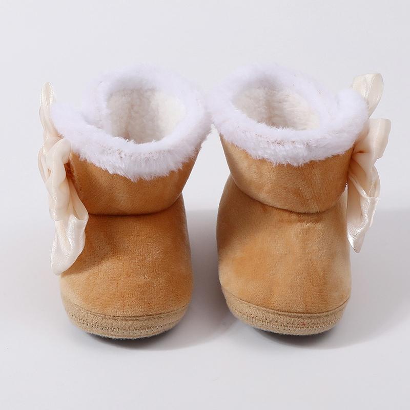 Dětské kojenecké ploché teplé sněhule Zimní plyšové boty