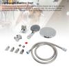 Shower System Rain Showerhead Handheld Spray Set Stainless Steel 3 Functions Large Coverage Area 5 Layer Polished for Bathroom