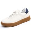 Men'S Shoes Spring New Leather Men'S Board Shoes German Training Shoes Soft Sole Breathable Non-Stuffy Feet White Shoes Light Casual Shoes