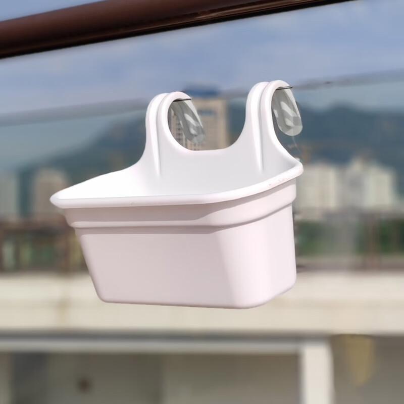 

Ou Yin White Balcony Hook Planters (10-Pack)