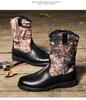 Men's Retro Camouflage Martin Boots: High-Top Workwear Motorcycle Shoes