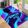 Crystal Velvet Rug with Cristiano Ronaldo Design, Soft Non-Slip Floor Mat for Living Room Bedroom Decor