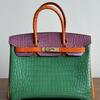 Kazilan color-blocking inseam version of crocodile pattern high-end hand-held platinum bag women's cross-border fashion versatile women's bag