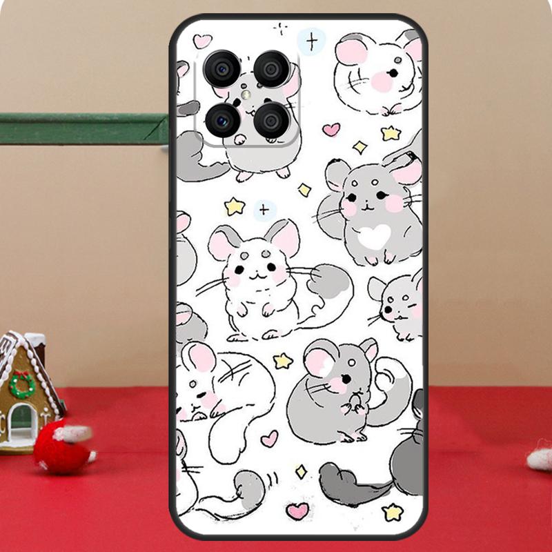 Cute Cartoon Chinchilla Case For Honor Magic 8 Pro 6 7 Lite Honor 400 200 50 70 X8c X8b X9a X9b X9c X9d Win RT Coque