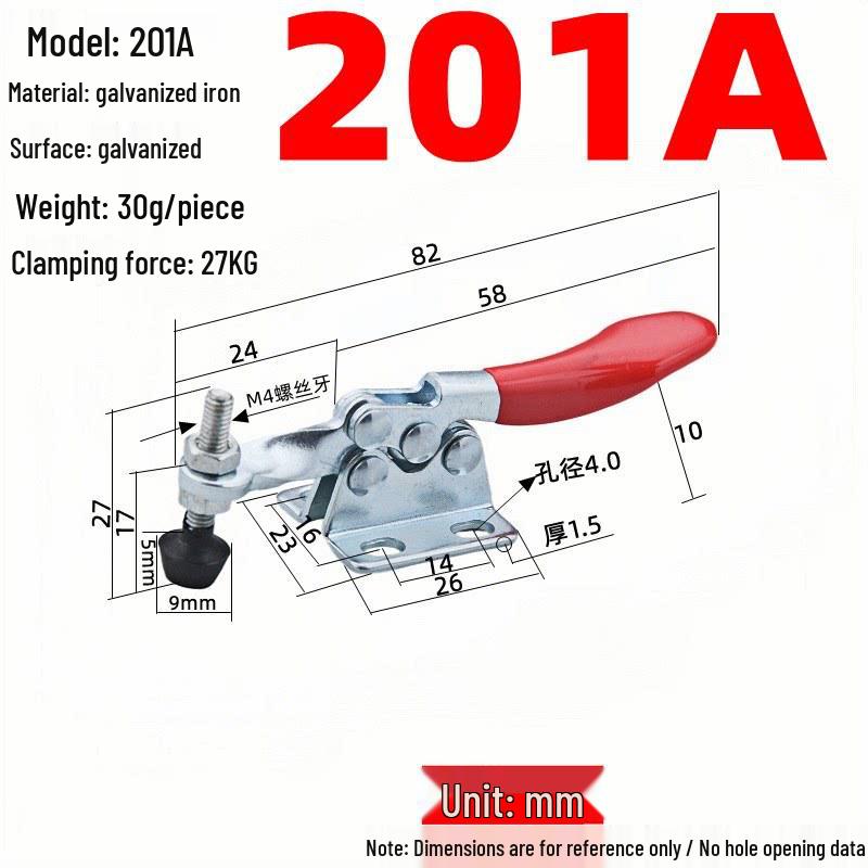 304 Stainless Steel Horizontal Toggle Latch Clamp GH-201