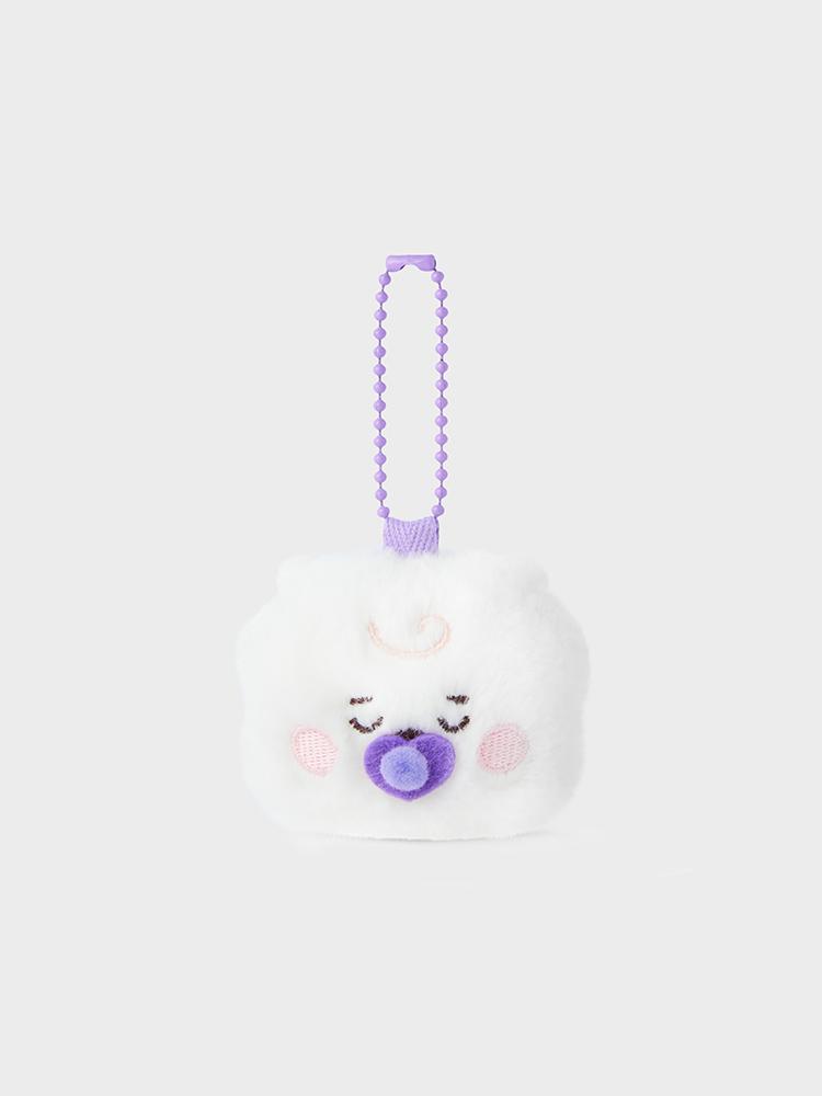 Line Friends BT21 RJ BABY Newborn Rattle Plush Keychain