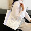 New Rabbit Canvas Bag Cartoon Large Capacity Tote Bag Versatile Floral Shoulder Bag Student