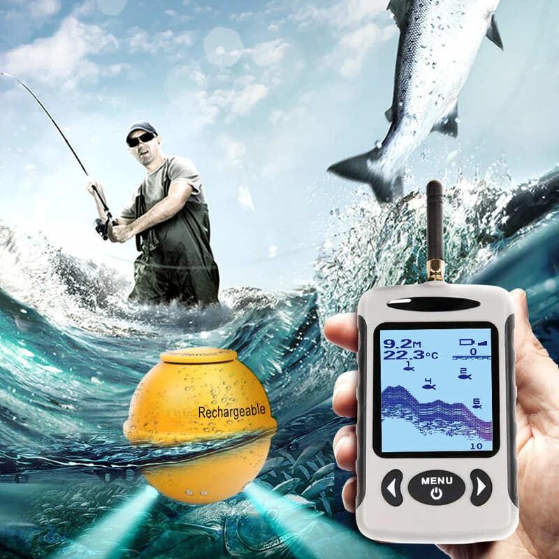 2025 New Portable Professional Sounder Wireless Cell Phone Sonar Fish Finder Fishing Probe Detector Fishfinder with Dot Matrix