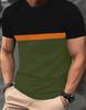 Men's Color Block Short Sleeve T-Shirt, Comfortable Casual Daily Must-Have