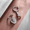 New Golden Silvery Asymmetric Zircon Cowboy Boots Hat Pendant Earrings Unique Fashion Versatile Hip Hop Jewelry Gift Wholesale