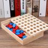 Wooden Box Three-dimensional Quadruple, Game Chess, Backgammon Children's Early Education Double Puzzle Students Chess Toys