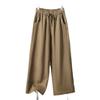 Plus Size Summer Wide Leg Pants Women's Clothing Autumn High Waist Draped Linen Nine-Piece Pants Large Size Tai Chi Pants