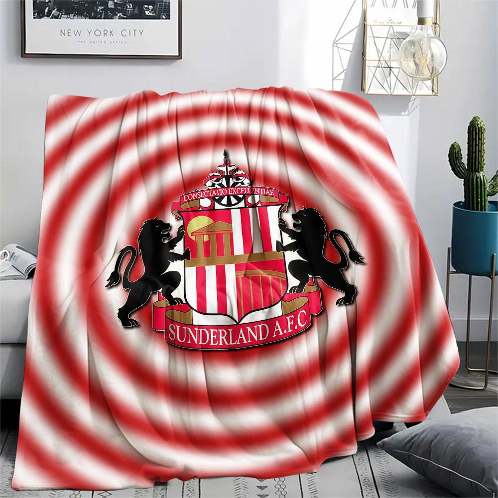 1PC Sunderland A .F Patterned Flannel Blanket Suitable For All Seasons for Home Decor Warmth and Comfort Gifts Holiday Present