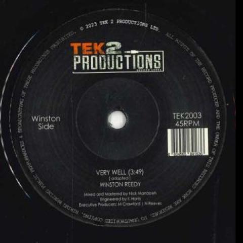 7inch Record WINSTON REEDY - Very Well / Very Well Dubwise TEK2003 Tek2 Production 2023 UK Reggae, Ska & Dub