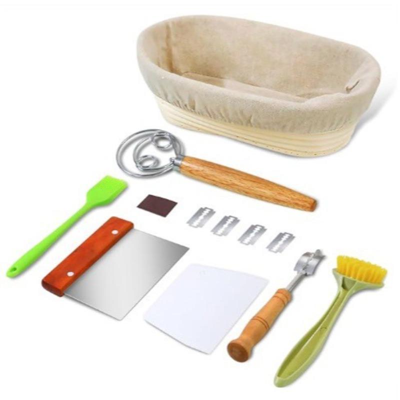 Принадлежности для выпечки хлеба Ротанговая корзина для расстойки Баннетон Набор инструментов для ферментации Натуральный ротанг Ферментация Синий 7339₽