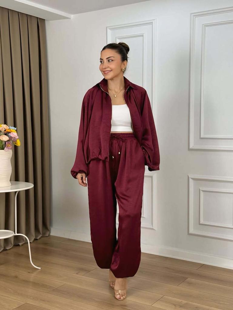 Grenzüberschreitende europäische und amerikanische Damenbekleidung Amazon Reverskragen Langarm-Strickjacke Hemd Lässige Hosen Pendler Mode Anzug