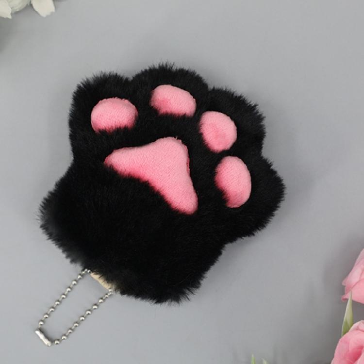 Handmade Plush Cats Paw Keychain Cats Paw Key Rings Backpack Car Charm Pendant