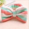 Women Bowknot Design Hairband Makeup Face Washing Hair Coral Velvet Hairband
