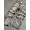 STREETRICH American New Fashion Patch Baggy Casual Jeans for Men and Women Y2K High Street Harajuku High Waist Wide Leg Denim Trousers